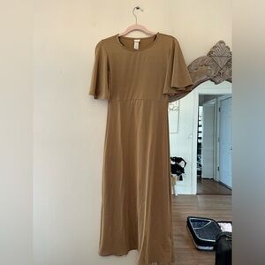 H&M Gold Midi Dress